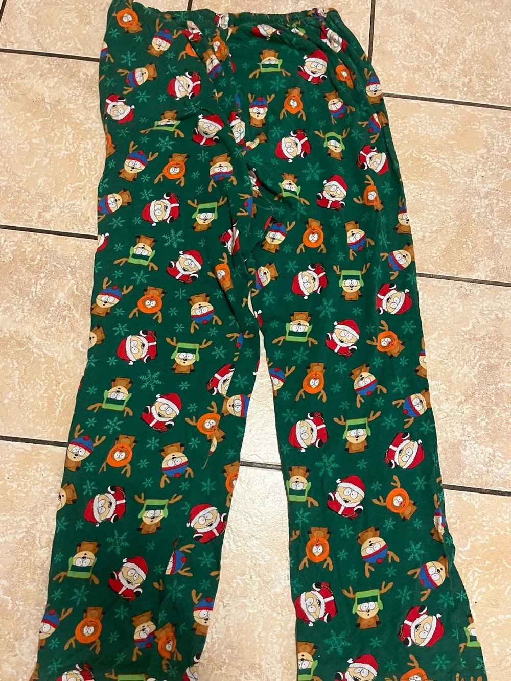 2008 Vtg. South Park Reindeer Holiday Pajama Pants by Comedy Central